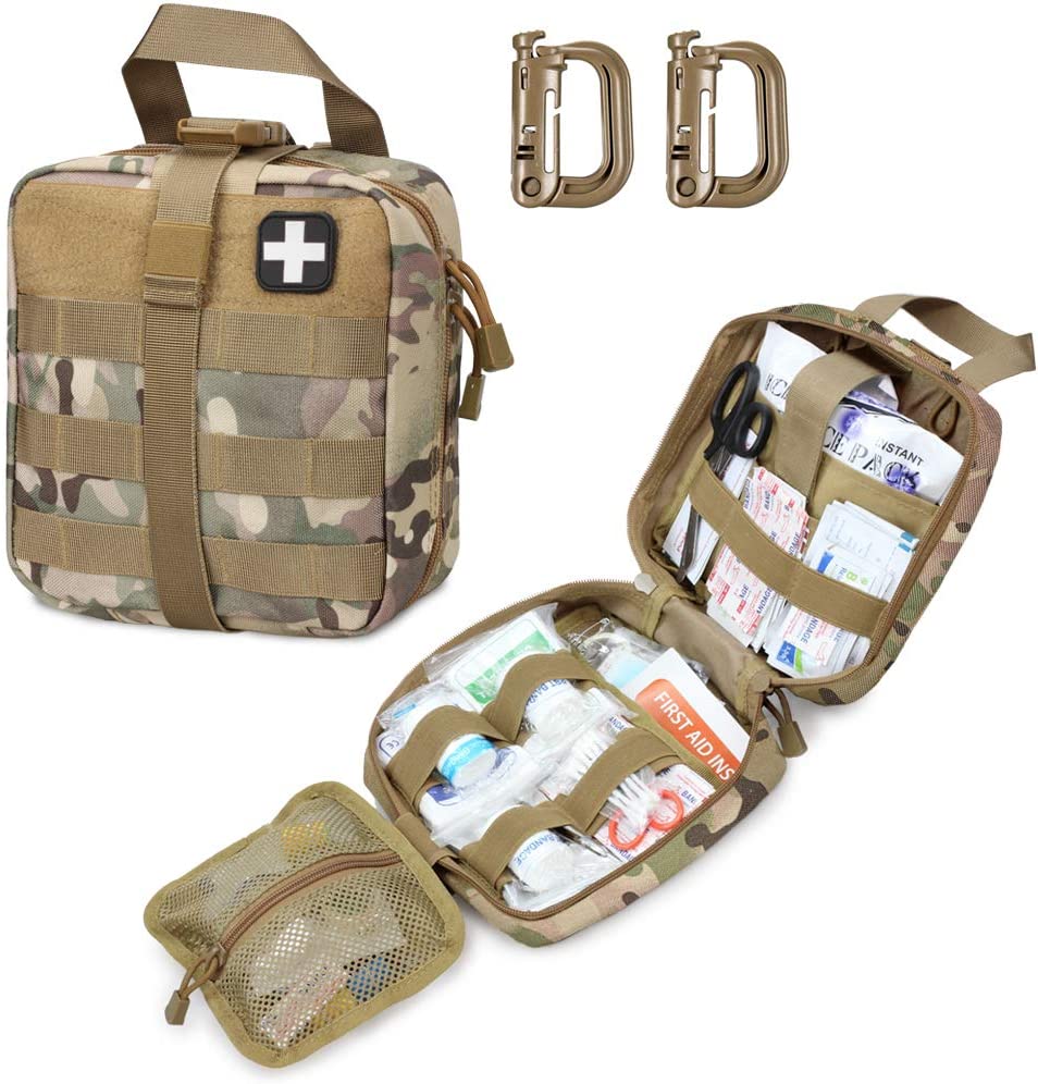 Camo Tactical First Aid Military Medical Pouch Enthält Roude Kräiz Patch